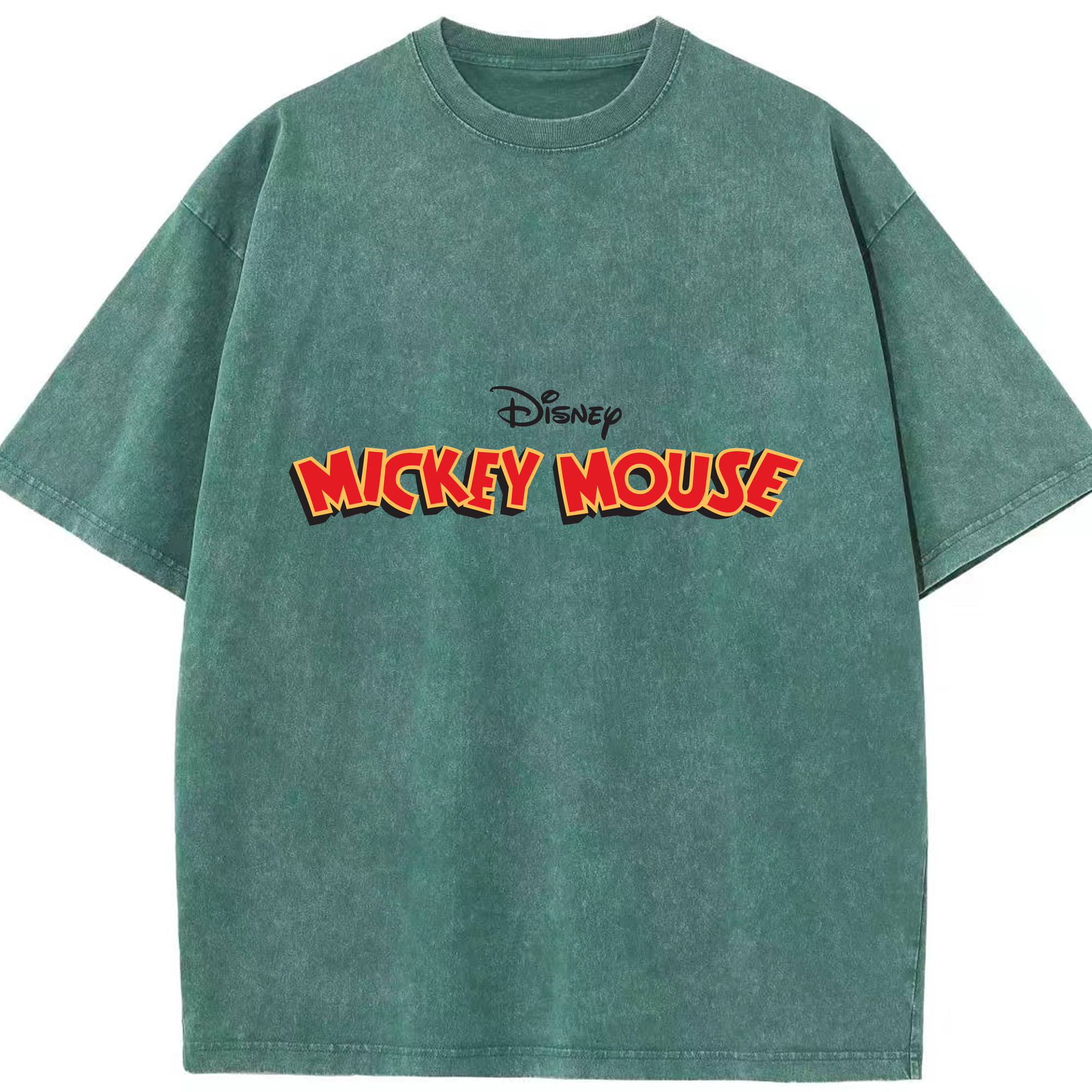 （画像用） ミッキーマウス Mickey Mouse 綿100% ヴィンテージ風 半袖Tシャツ（フロントプリント）